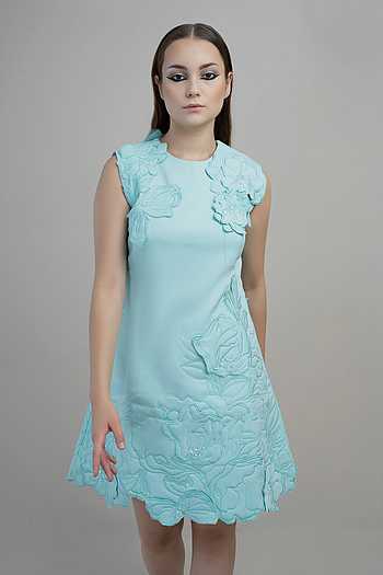 3D Flower Embroidered Dress