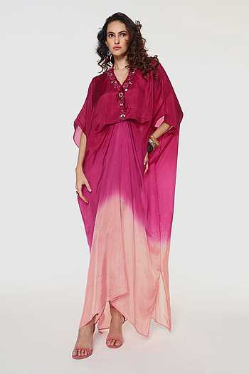 Alba Shaded Ruby Kaftan