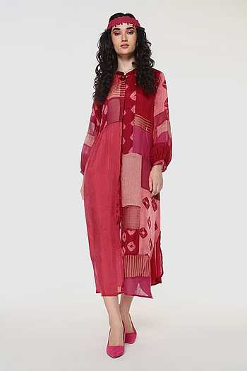 Aveline Patchwork Midi Dress Set