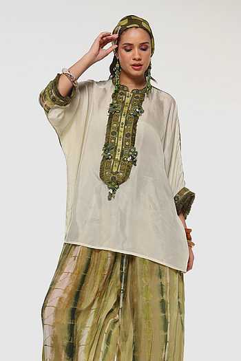 Azalea Contrast Panel Kaftan Shirt
