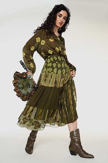 Cora Stella Shibori Shirt & Panel Skirt Set