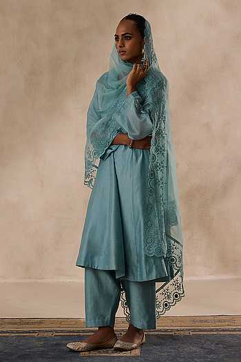 Resham Work Kurta Set