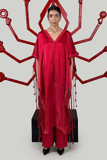 Silk Kaftan & Pant Set