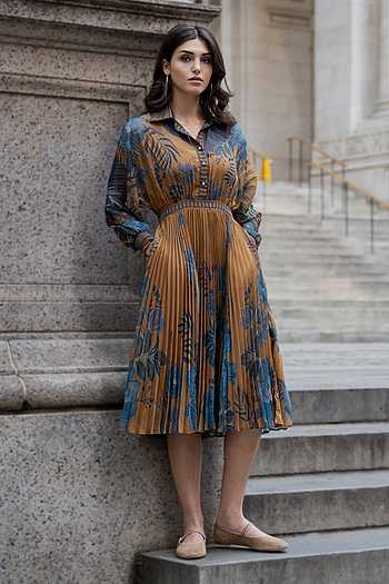 Cally Jacobean Flower Print Dress