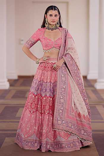 Gulbahar Barfi Multi Hued Lehenga Set
