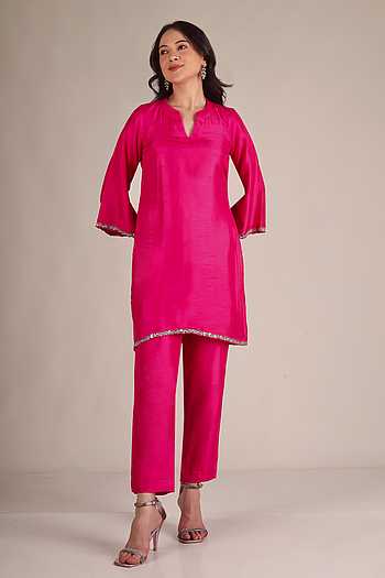Border Embellished Kurta & Pant Set