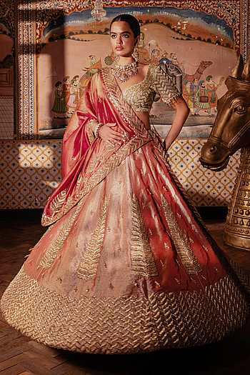 Sunehri Fern Embroidered Lehenga Set