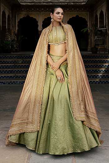 Laaya Hand Embroidered Blouse Lehenga Set