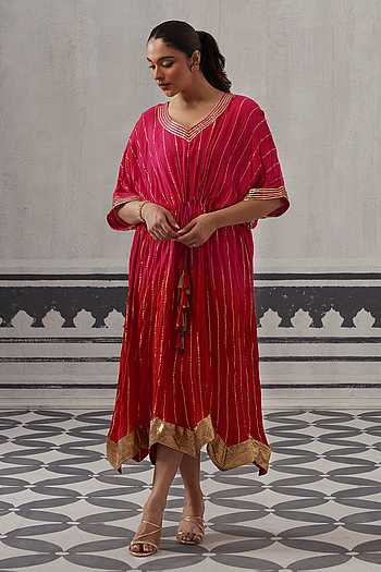 Sasha Striped Pattern Kaftan