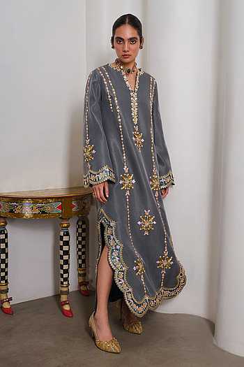 Evergreen Regalia Embroidered Kaftan