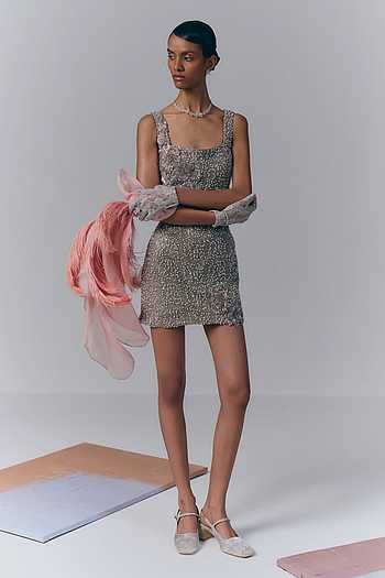 Embroidered Short Dress