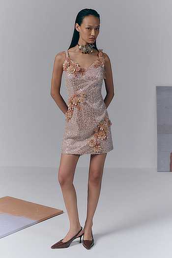 Floral Embellished Net Dress