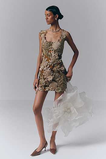 Metallic Embroidered Dress