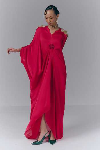 Applique Work Draped Kaftan
