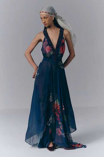 Midnight Floral Print Kaftan