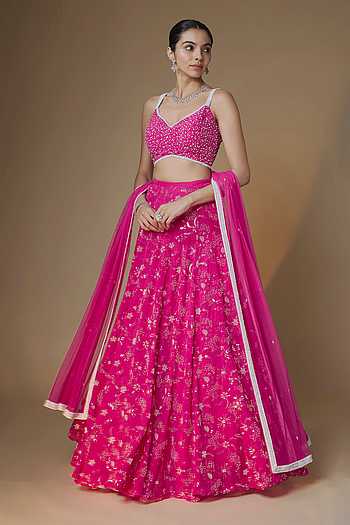 Floral Embroidered Lehenga Set