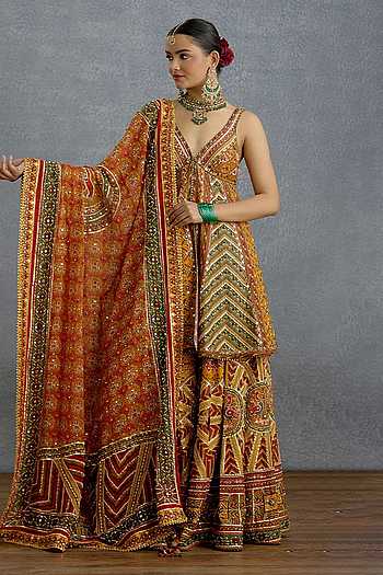 Kanak Patola Kali Kurta Sharara Set