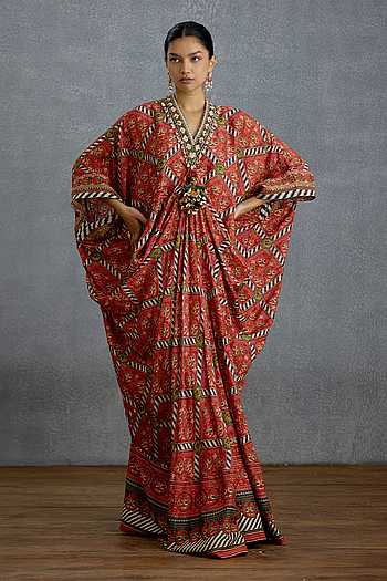 Raktika Patola Silk Kaftan