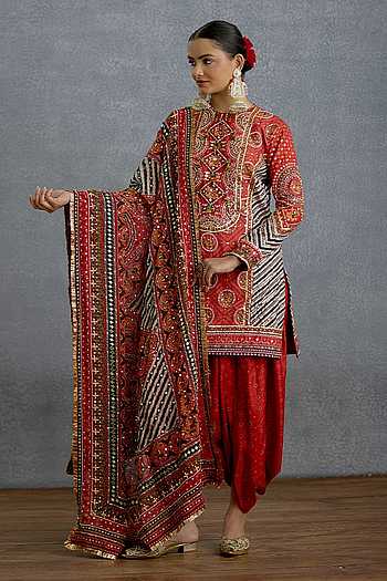 Raktima Patola Cowl Kurta Set