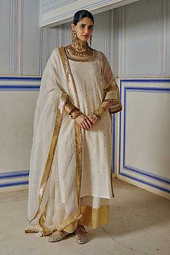 Mukaish Work Kurta Palazzo Set