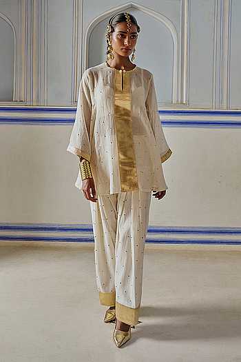 Embroidered A-Line Kurta & Salwar Set