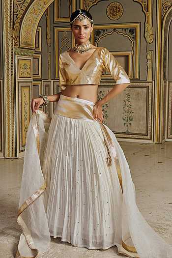 Zari Embroidered Lehenga Set