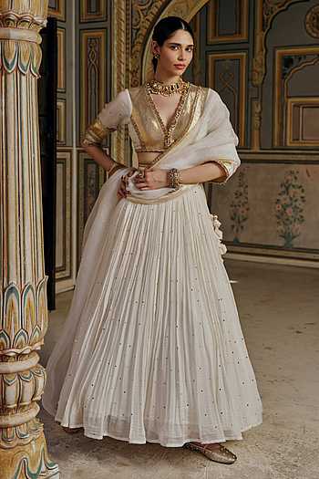 Mukaish Work Lehenga Set