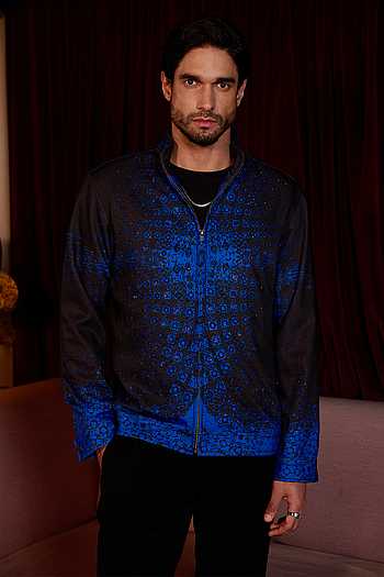 Crystal Veil Print & Embellished Jacket