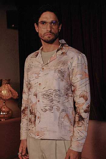 Petal Whisper Printed Linen Shacket