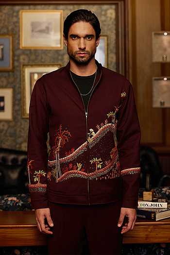 Tropical Reign Embroidered Bomber Jacket