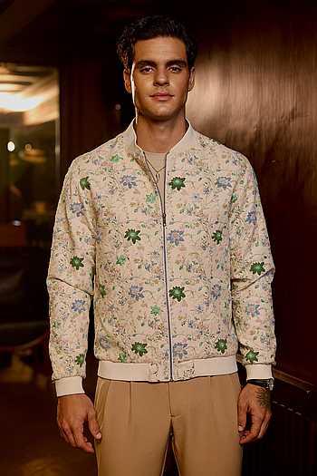 Eden Bloom Embroidered Bomber Jacket