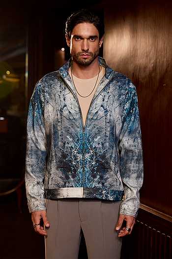 Frost Canopy Printed Bomber Jacket