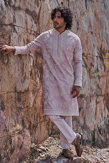 Lilac Mallow Kurta Set