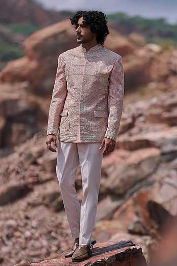 Datura Zardozi Work Bandhgala Set