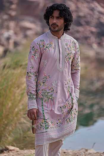 Royal Palm Tree Creeper Bird Kurta Set