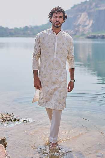 French Knot Floral Kurta Set