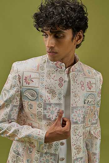 Mens Sherwani Kurta & Pant Set