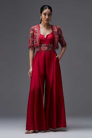 Ratan Mahal Jumpsuit With Embroidered Jacket