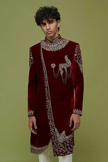 Embroidered Sherwani & Pant Set