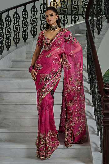 Reem Embroidered Saree With Blouse