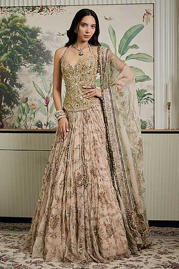 Saina Embroidered Corset Lehenga Set