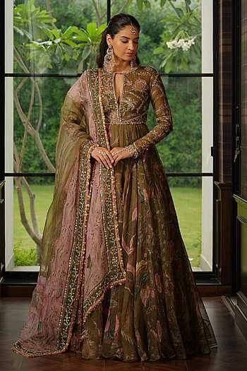 Sneha Floral Print Anarkali With Dupatta