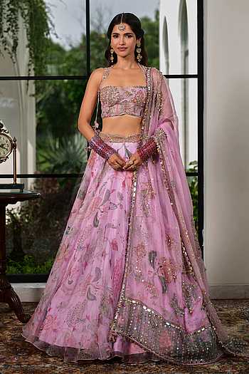 Varda Printed & Embroidered Lehenga Set