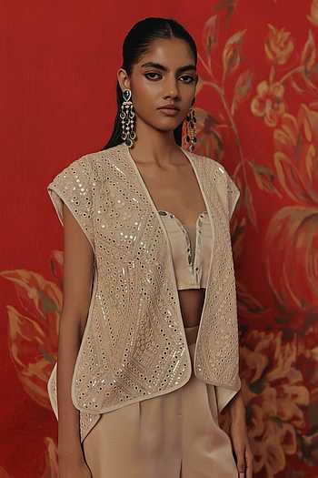 Embroidered Gilet Jacket
