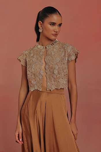 Mirror Work Cropped Jacket