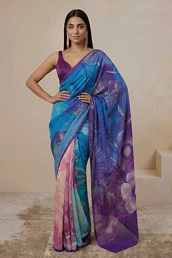 Lavender Prism Saree