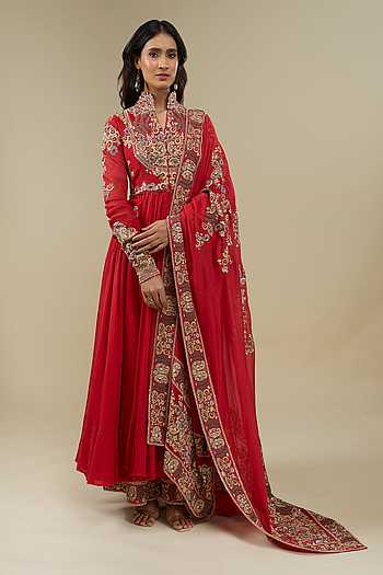 Embroidered Anarkali Set