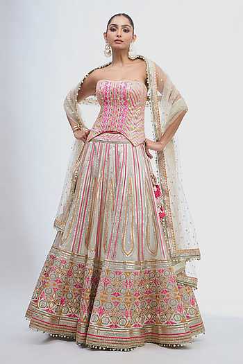 Embroidered Corset Lehenga Set