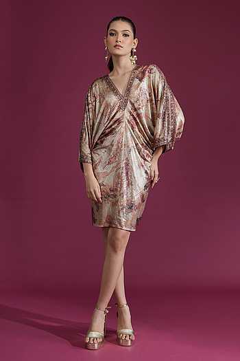Printed Draped Dress