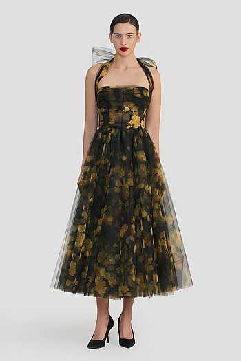 Halter Neck Corseted Dress